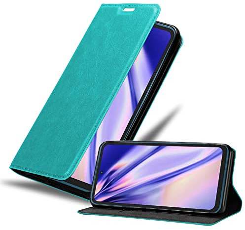 Cadorabo Hülle kompatibel mit Nokia XR20 aus Premium Kunst Leder Flip Klappbare Stoßfeste Magnetische [Standfunktion] [Kartenfächern] Cover Hülle für Nokia XR20 Tasche in Türkis