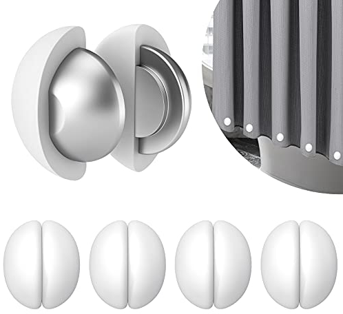 VANZAVANZU Duschvorhang Gewichte, Rostfrei, Duschvorhangmagnete mit Silikonbeschichtung Gegen Wegwehen durch den Wind