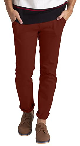 westAce Mens Chino Trousers Athletic-fit Flat-Front Casual Stretch Cotton Classic Pants with Phone Pocket | Sizes 30W-40W | High-Rise Work Pants for Men
