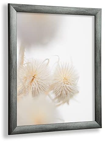 VO Design Bilderrahmen Arne 50 x 70 cm Grau Gewischt mit entspiegeltem 1 mm Kunstglas - Farbe und Größe frei wählbar