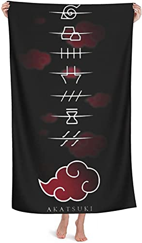 Akatsuki Anime Strandtuch Roten Wolke Badetuch Mangekyo Sharingan Handtuch Strand Erwachsene Beach Towel für Männer Kinder (140x70cm, Akatsuki5)