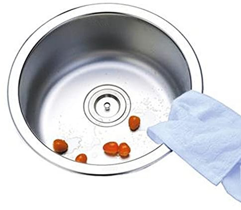 304 Éviers En Acier Inoxydable À Cuve Unique, Évier Rond 30 X 30 Cm Évier De Cuisine Avec Silencieux Pad Pour Un Usage Domestique Cuisine Bar Petit Restaurant Le Kit De Descente