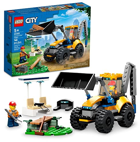 LEGO City Construction Digger 60385 Building Toy - Excavator Model Featuring Tools and Minifigures, Vehicle Building Set for Fun Creative Play, Birthday Gift Idea for Boys, Girls, and Kids Ages 5+
