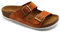 LEON 4010 Sandali Zoccoli Sabot Pantofole Scarpe di Pelle, Donna, Arancia, EU 36