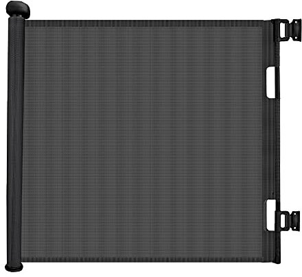 Retractable Stair Gate, Upgraded Stair Gates for Dogs Baby 140cm Safety Gate Dog Gate One Hand Operation Stair Gate for Baby Indoor Outdoor (Black, 140CM)