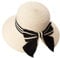 Comhats Ladies Sun Hat Womens SPF 50 Straw Beach Hat Wide Brim Summer Hat Ponytail Foldable Packable 55cm Small Beige