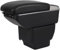 Armlehne Auto Mittelarmlehne Mittelkonsole Organizer Schwarz Leder Konsole Armlehnenbox Ablagefach mit USB Einziehbar Getrankehalter Aschenbecher Kompatibel mit Mazda 2 2008-2014 Schrägheck