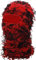 XYIYI Rot Schwarz Distressed Balaclava Ski Gesichtsmaske Vollgesicht Gestrickt Balaclava Winter Winddicht Halswärmer für Damen Herren
