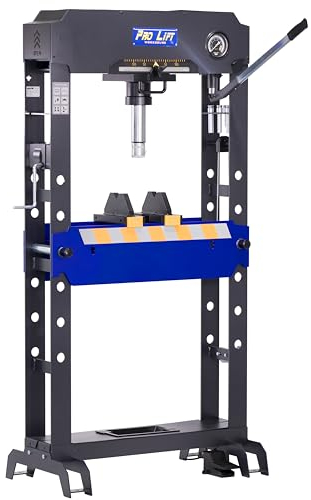 30t 00012 - Pressa da officina, dimensioni interne: 750 mm, extra larga, manuale + pneumatica