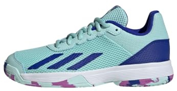 adidas Courtflash Kids Tennis Shoes, Nicht-Fußball-Halbschuhe, semi Flash Aqua/Lucid Blue/Purple Burst,