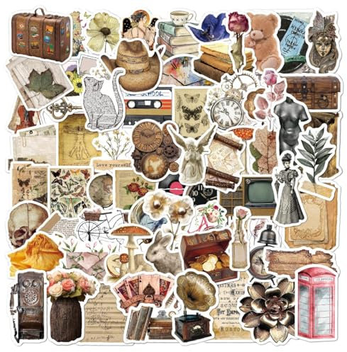 Luckious 100 Pieces Cute Animals or Vintage Style Stickers Pack - Personalize Your World with Whimsy