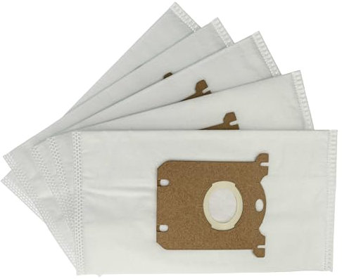 vhbw 5x sacchetto compatibile con Philips Impact FC8380 - FC8399, Excel Wild Lime, /Plus aspirapolvere- microfibra/cartone, 29cm x 16cm Bianco