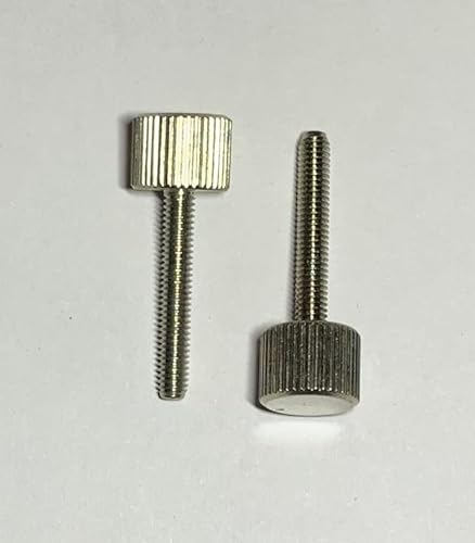 Diabolonet M4X25 - Rändelschrauben Messing vernickelt - 2X Daumen Schrauben Rändelschraube Rändel Schraube DIN - M4 X 25