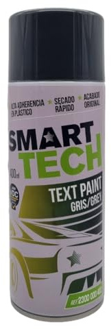 Smart Tech Spray Pintura Texturada Antracita especial Paragolpes Texturado Plata Parachoques Bumper Texturizado RAL7016 400ml