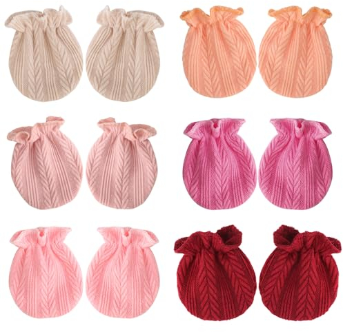 DRESHOW Neugeborenes Baby Fäustlinge Kleinkind Handschuhe Keine Kratzer Fäustlinge Baumwolle Handschuhe für 0-6 Monate