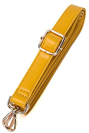 Wisafory Schultergurt Verstellbare Tragegurt PU-Leder Taschengurt Ersatz Trageriemen Umhängegurt Schulterriemen Taschen Strap Damen Handtaschen Schultertasche Riemen Zubehör gelb