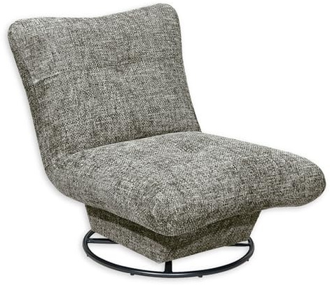 Stella Trading Maranello Sessel Wohnzimmer, Mixed Grey - Bequemer Fernsehsessel Relaxsessel drehbar - 96 x 75 x 93 cm (B/H/T)
