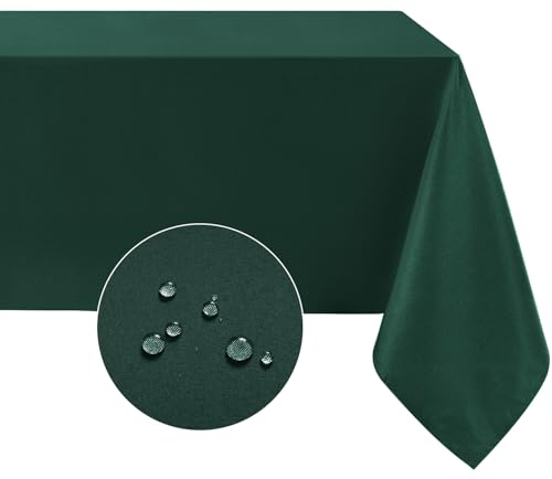 Softalker Tischdecke 80x80 cm Abwaschbare Grün Mitteldecke Deko Weihnachten Silvester Tischdecken Wasserabweisend und Fleckschutz aus 210 GSM Polyester Tischtuch Pflegeleicht für Geburtstags Party