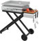Grillständer für Weber Q Grillwagen, tragbarer Grilltisch für Weber Q1200 Q1000 Q2000 Q1400, robuster Rollwagen, zusammenklappbarer Esstisch für Outdoor, Camping, Grillen, Kochen, Heckklappe, Schwarz,