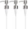 Anhow 3er Edelstahl Seifenpumpe, 28mm Seifenspender Pumpkopf für Gewinde Flasche Seifenspender Gebürstetes Finish Seifenspender Pumpe - Silber/AH-S11