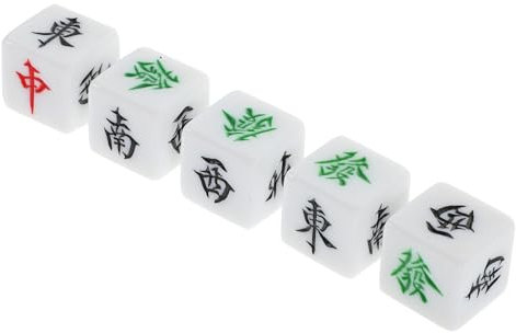 BESTonZON 5stücke Mahjong-würfel Aus Acryl Mit Südost Nordwesten Osten Richtung Würfel Für Spiel-Requisiten Und Brettspiel-Tool Für Zuhause Und Partys