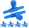 Aquarium Air Valve, 10 Pcs Aquarium Air Pump Control Valves T Shaped Single Way Plastic Air-Flow Control Regulator for Fish Tank 3/16 ID Tubing (Blue)