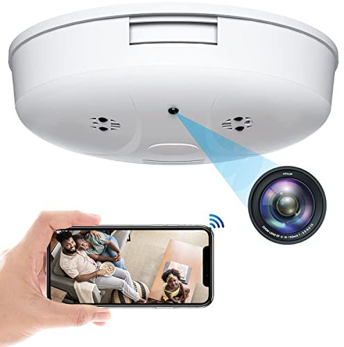 braosusner Hidden Camera Smoke Detector WiFi HD 1080P Wireless Nanny Small Camera for Home Surveillance Security Cameras, Wireless Indoor/Outdoor Security Cameras