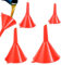 Embudos para uso automotriz, juego de embudos de cocina,Juego de 4 embudos de aceite para automóviles rojos - Embudo de cocina, herramienta de embudo de aceite de coche, embudo de aceite de motor