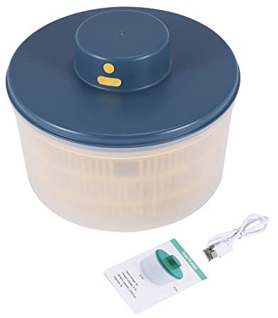 Joskeijky - Escurridor de ensalada eléctrica - Secador de verduras para lechuga, recargable por USB, Escurridor de frutas de lechuga con cuenco