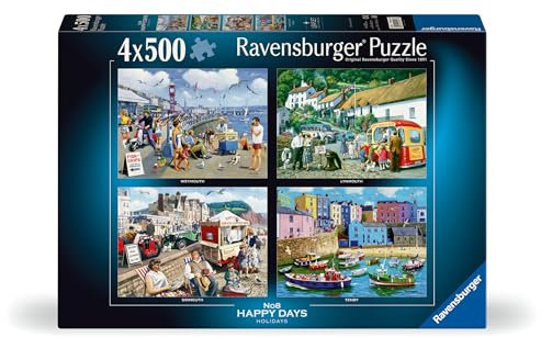 Ravensburger Happy Days No. 8 Holidays - 4x 500 Piece Jigsaw Puzzles for Kids Age 10+