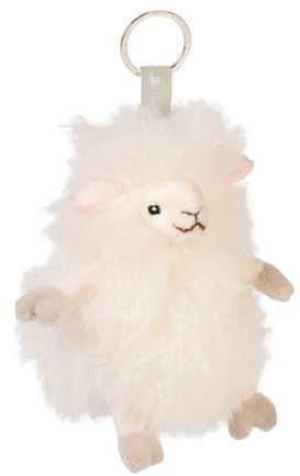 Wrendale Designs Beryl' Schaf-Schlüsselanhänger aus Plüsch, weiß, 100mm x 90mm x 90mm