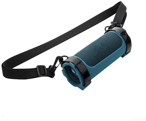PETSTIBLE Coque de protection en silicone pour haut-parleur JBL Flip 6 avec design portable personnalisé (bleu)