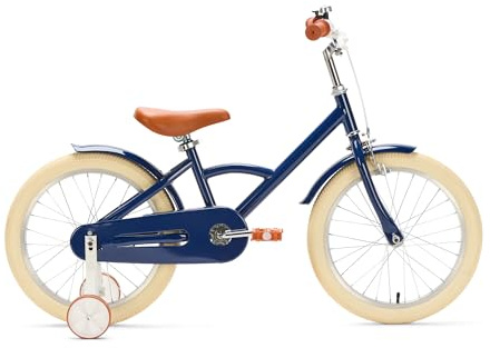 Generation Classic Kinderfahrrad 18 Zoll - Blau - Fahrrad mit Stützrädern für Kinder von 5 bis 7 Jahren