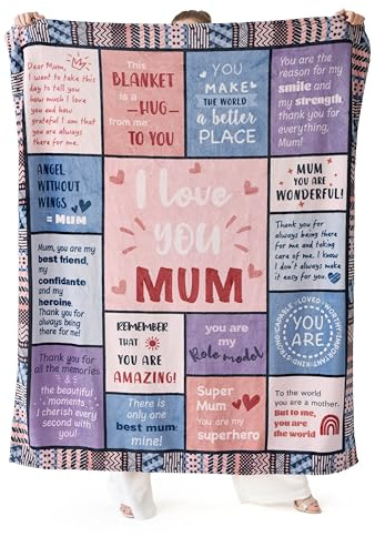 Bedsure Fleece Throw Blanket for Mum - Mothers Day Gifts Blanket, Soft Cozy Throws for Bed Single Size, Purple, 130x150cm