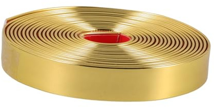 WHAMVOX Baguette de Finition Adhésive Flexible Dorée Moulure Décorative pour Bord de Carrelage Plafond Miroir et Angles Muraux Installation Facile sans Résidu