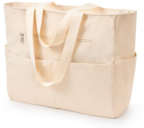 KALIDI Große Strandtasche Damen mit Wasserdichter Fronttasche, 40L | Mehreren Taschen Reißverschluss Wasserdicht Urlaub Einkaufstasche Schwimmtasche Shopper Camping Sommer