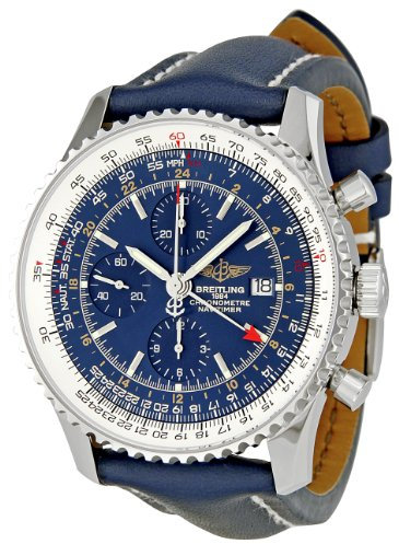 BREITLING Herren A2432212/C651 Navitimer Welt Blau Zifferblatt Chronograph