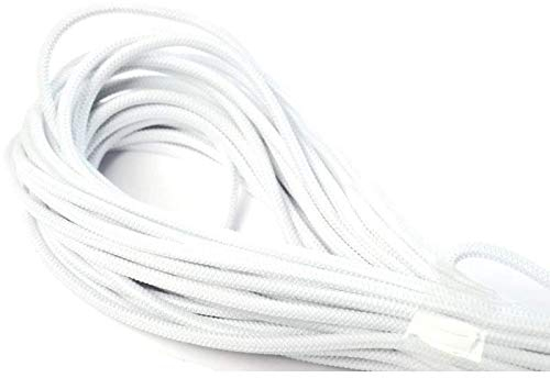 Jajasio 10 m Gummikordel 3mm, Elastische Kordel Auswahl aus 37 Farben Gummischnur Elastische Kordel/Farbe: 01 - weiss
