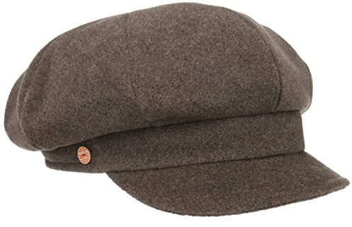 Mayser Damen Ballonmütze Schirmmütze Wide Fit Visor Made in EU Herbst Winter braun S (55-56 cm)