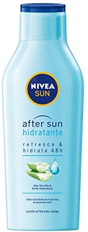 NIVEA SUN After Sun Loción hidratante, calmante para el cuidado de la piel tras la exposición al sol, cuidado solar con aloe vera - 200 ml