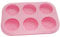 Vancgoods 6 Hohlraum Runde Mooncake-Backen-Form-Muffin-Kuchen-Wanne Silikon-Seifen-Form-Form-Gelee-Plastik-Lehm-Fertigkeit-Kunst-DIY Mold