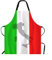 WONDERTIFY Schürze mit italienischer Flagge, die Kontur des italienischen Territoriums ist auf die Flagge gedruckt, Latzschürze mit verstellbarem Hals für Männer und Frauen, geeignet für Zuhause,