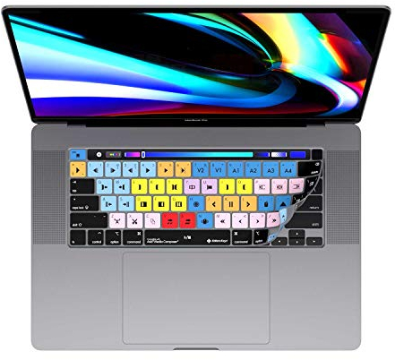 Avid Media Composer Tastaturabdeckung – passend für MacBook Pro 2020+ 13 Zoll (33 cm) und 40,6 cm (16 Zoll) – voller Schutz und alle Shortcuts