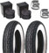 Scooter-ProSports Weißwand Reifen Satz Schlauch Felgenband 100/100 R2.75 für Zündapp Hercules Kreidler