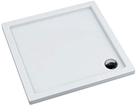 Sellon24® Receveur de douche en acrylique ultra plat à coller directement - 5 cm de haut (80 x 80 x 5)