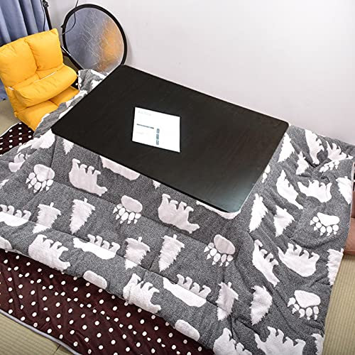 JINCAN. Japanisch-Stil-Burdette-Tisch-Erwärmungstisch Teetisch und Hallen-Kurzabluft-Upgrade-Heizkochen-Kotatsu-Tisch mit Heizung und Decke Faltlagerung Tatami-Kaffee und Ofen vier Sätze