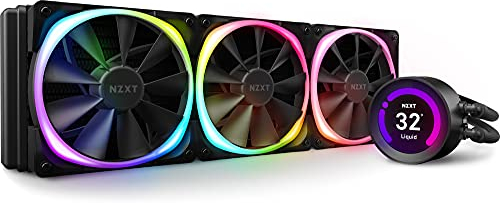 NZXT KRAKEN Z73 360mm - RL-KRZ73-R1 - AIO RGB CPU Liquid Cooler - Customizable LCD Display - Improved Pump - RGB Connector - Aer RGB 2 120mm Radiator Fans (3 Included)