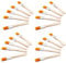 20 Pieces Wooden Handle Paint Brushes - Nylon Bristles, Dust Yellow, for Art Painting, Drawing, Cleaning, Dust Brushing, Glue Application (11mm)