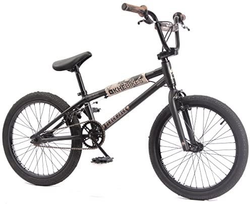 KHEbikes BMX Fahrrad Black Jack, 20 Zoll, schwarz Aluminium, patentierter Affix 360° Rotor, für Kinder und Jugendliche, superleichtes Gewicht - nur 10,2kg!