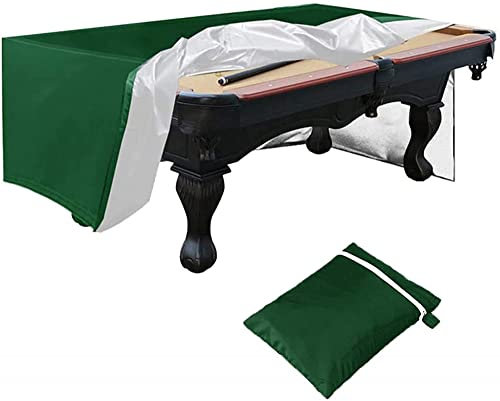 LGWG Billardtischabdeckung 7/8/9 Ft wasserdichte Abdeckung Für Billardtisch Billardtisch, Abdeckplane Für Billardtische, Mit Kordelzug, Schwarz/Grün-Black||7ft:89x46x32in
